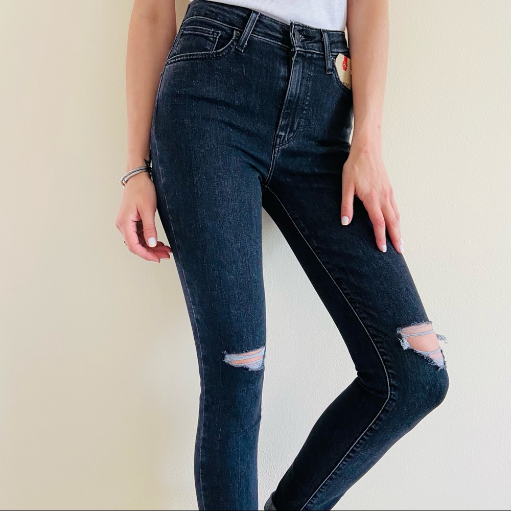 New Levi’s 721 high-rise skinny jeans high waisted black